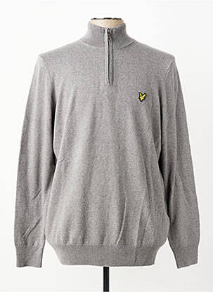 Pulover elasticitate mâneci lungi gri LYLE & SCOTT bărbat