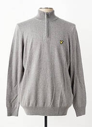 Pulover elasticitate mâneci lungi gri LYLE & SCOTT homme