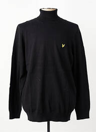 Pulover cu guler înalt elasticitate mâneci lungi negru LYLE & SCOTT homme
