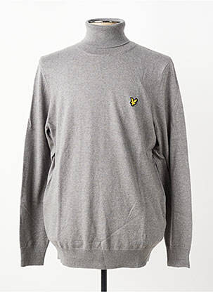 Pulover cu guler înalt elasticitate mâneci lungi gri LYLE & SCOTT bărbat