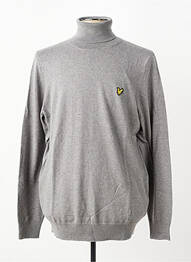 Pulover cu guler înalt elasticitate mâneci lungi gri LYLE & SCOTT homme
