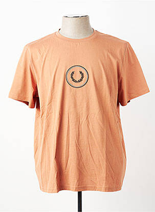 Tricou broderie mâneci scurte portocaliu FRED PERRY homme