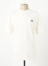 Tricou broderie mâneci scurte bej FRED PERRY homme