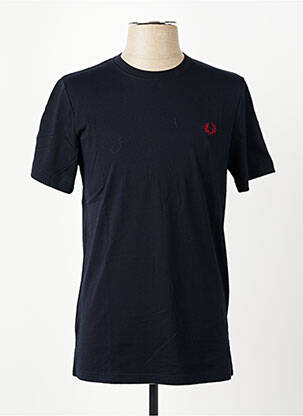 Tricou broderie mâneci scurte albastru FRED PERRY homme