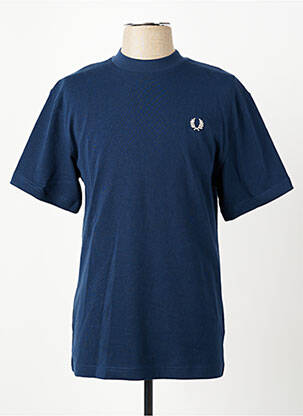 Tricou broderie mâneci scurte albastru FRED PERRY homme