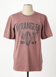 Tricou croială cambrată mâneci scurte roșu WRANGLER homme