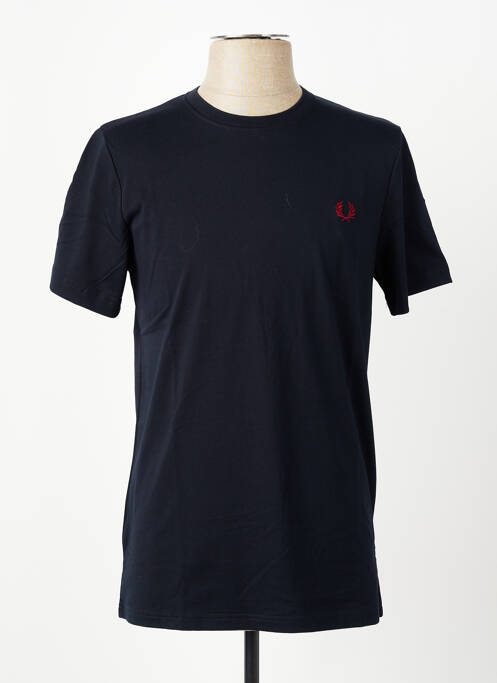 Tricou broderie mâneci scurte albastru FRED PERRY homme