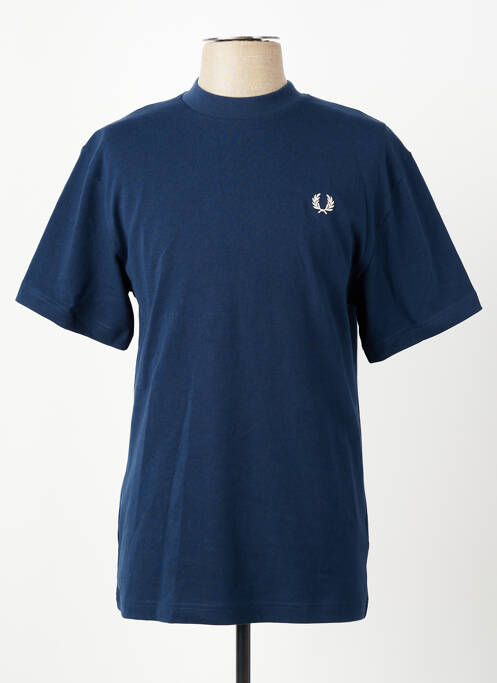 Tricou broderie mâneci scurte albastru FRED PERRY homme