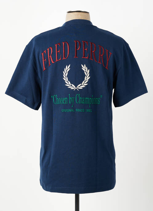 Tricou broderie mâneci scurte albastru FRED PERRY homme