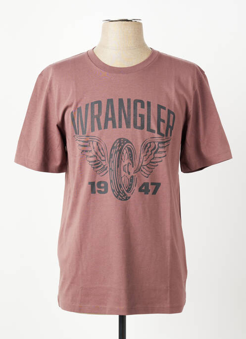 Tricou croială cambrată mâneci scurte roșu WRANGLER homme