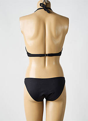 Costum de baie din două piese bretele elastice sutien balconet cu decolteu înalt negru JANINE ROBIN femeie