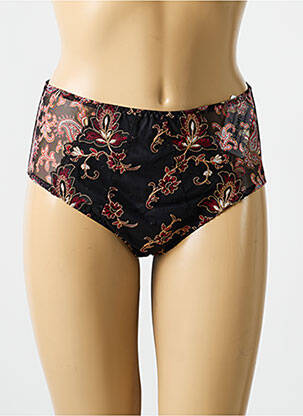 Chilot efect material satinat negru BARBARA femme