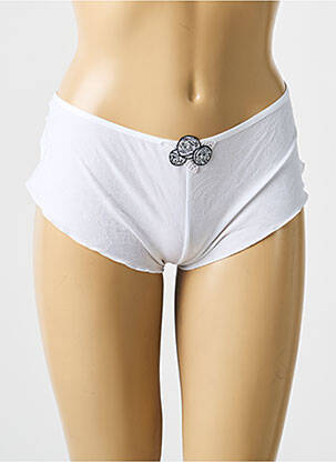 Shorty efect material satinat alb EMPREINTE femeie