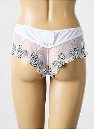 Shorty efect material satinat alb EMPREINTE femeie