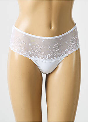 Chilot efect material satinat alb SIMONE PERELE femeie