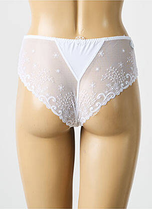 Chilot efect material satinat alb SIMONE PERELE femeie