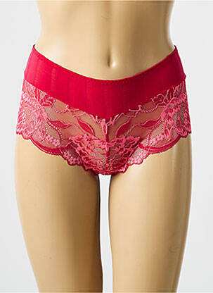 Shorty efect material satinat roșu SIMONE PERELE femeie