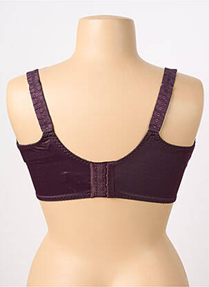 Sutien efect material satinat sutien cupe întregi cu decolteu înalt violet EMPREINTE femeie
