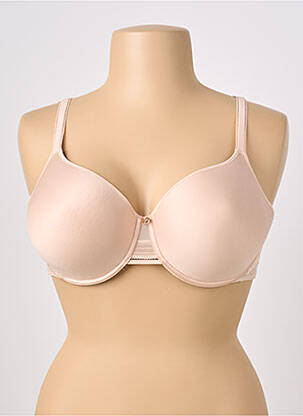 Sutien efect material satinat top sutien modelat culoare piersică CHANTELLE femeie