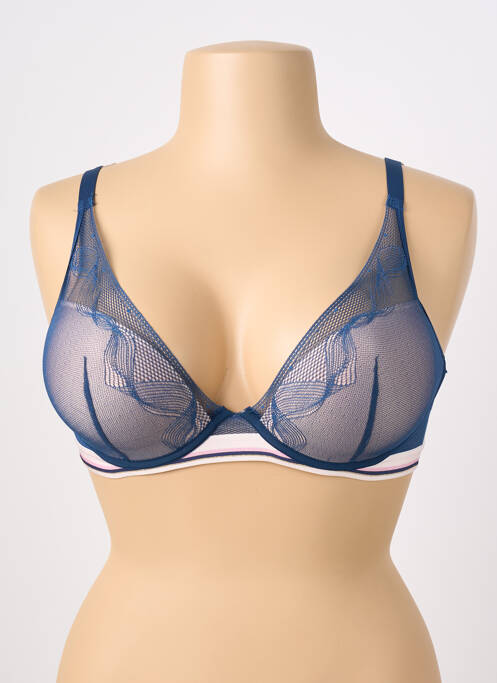 Sutien ușoară și transparentă top sutien modelat albastru PASSIONATA femme