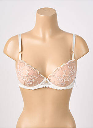 Sutien efect material satinat top sutien push-up maro AUBADE femeie