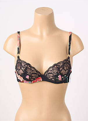 Sutien efect material satinat top sutien push-up negru AUBADE femeie