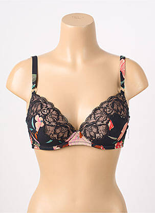 Sutien efect material satinat top sutien push-up negru AUBADE femeie
