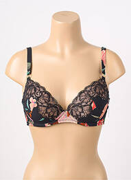 Sutien efect material satinat top sutien push-up negru AUBADE femme