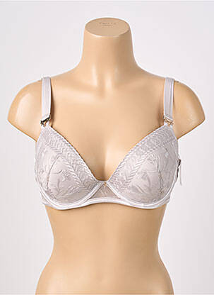 Sutien efect material satinat top sutien modelat gri AUBADE femme