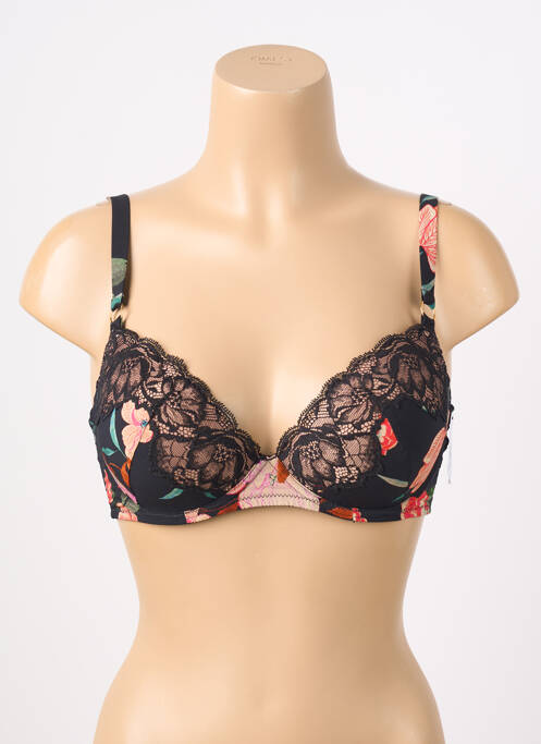 Sutien efect material satinat top sutien push-up negru AUBADE femme
