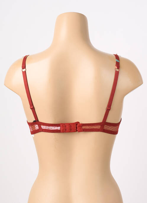 Sutien efect material satinat top sutien push-up maro AUBADE femme