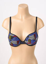 Sutien efect material satinat top sutien push-up albastru PASSIONATA femme