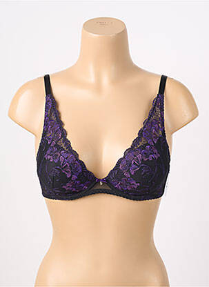 Sutien efect material satinat top sutien modelat negru AUBADE femeie