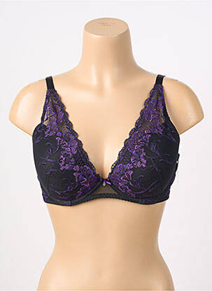 Sutien efect material satinat top sutien modelat negru AUBADE femeie