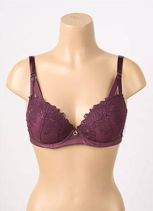 Sutien efect material satinat top sutien push-up violet AUBADE femeie