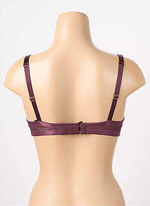 Sutien efect material satinat top sutien push-up violet AUBADE femeie