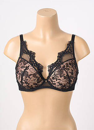 Sutien efect material satinat top sutien push-up negru AUBADE femeie