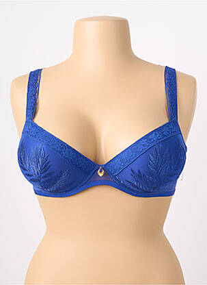 Sutien efect material satinat top sutien modelat albastru AUBADE femeie