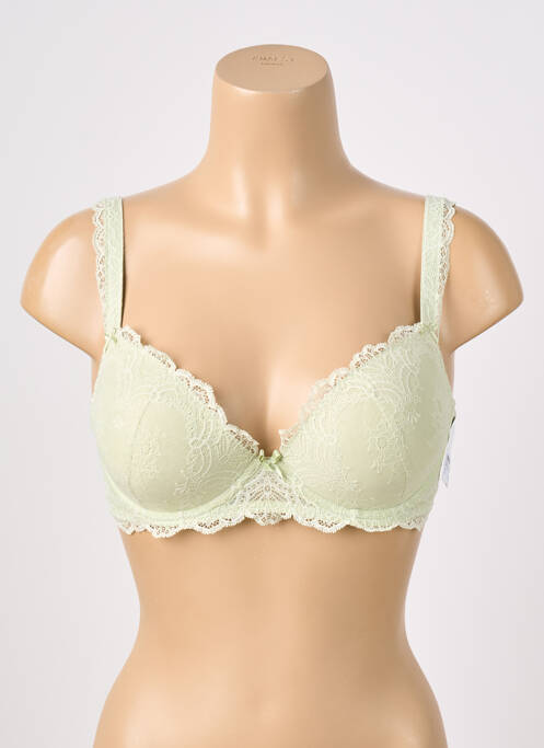 Sutien efect material satinat top sutien modelat verde AUBADE femme