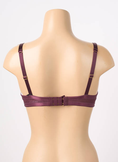 Sutien efect material satinat top sutien push-up violet AUBADE femme