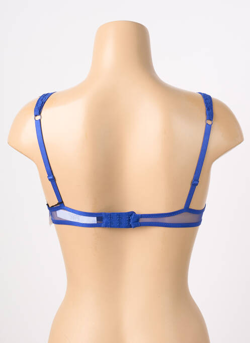 Sutien efect material satinat sutien balconet cu decolteu înalt albastru AUBADE femme