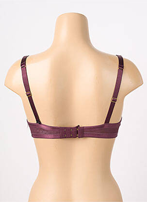 Sutien efect material satinat sutien cupe întregi cu decolteu înalt violet AUBADE femeie