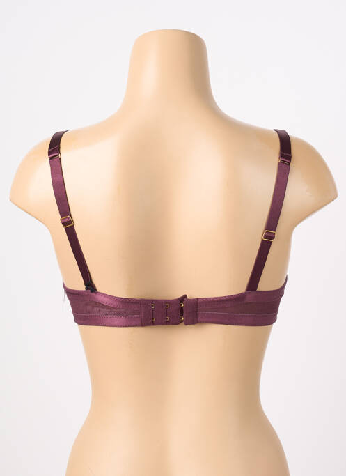 Sutien efect material satinat sutien cupe întregi cu decolteu înalt violet AUBADE femme