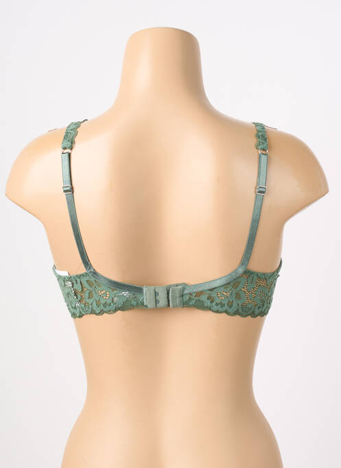 Sutien fără armatură sutien cupe întregi cu decolteu înalt verde CALIDA femme