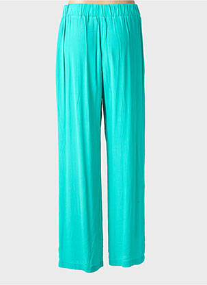Pantalon drept talie elastică albastru SUNCOO femeie