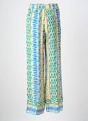 Pantalon drept talie elastică verde SUNCOO femeie