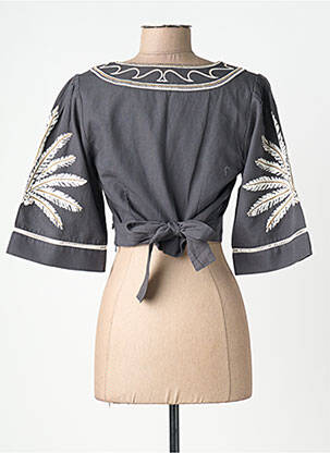 Top croială cambrată mâneci 3/4 gri SCOTCH & SODA femeie
