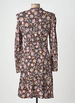 Rochie midi imprimeu floral mâneci lungi negru SUNCOO femeie