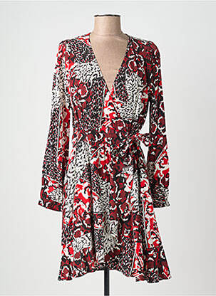 Rochie midi imprimeu fantezie mâneci lungi negru SUNCOO femeie