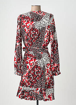 Rochie midi imprimeu fantezie mâneci lungi negru SUNCOO femeie